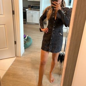 Guess black jean denim mini dress